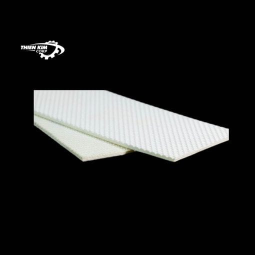 Băng tải PVC trắng trơn caro 2mm