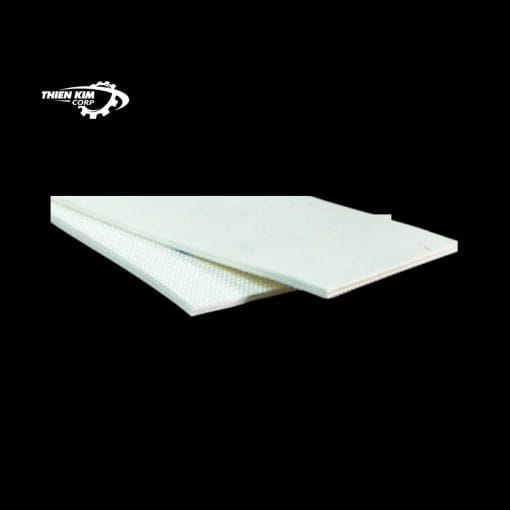 Băng tải PVC trắng trơn caro 2mm