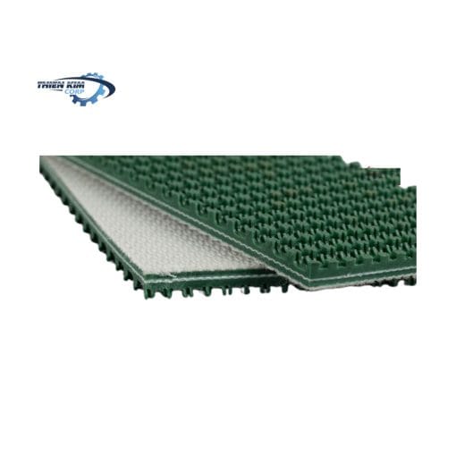Băng tải PVC xanh gai bố 5mm
