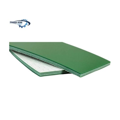 Băng tải PVC xanh trơn dày 3mm - 3 lớp bố