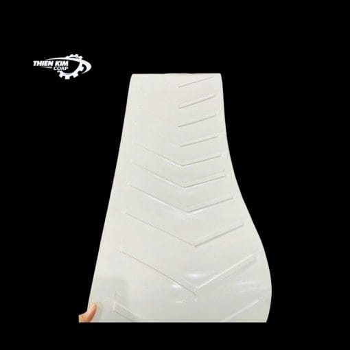 Băng tải PVC gân V màu trắng
