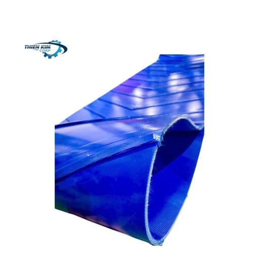 Băng tải PVC gân V xanh biển