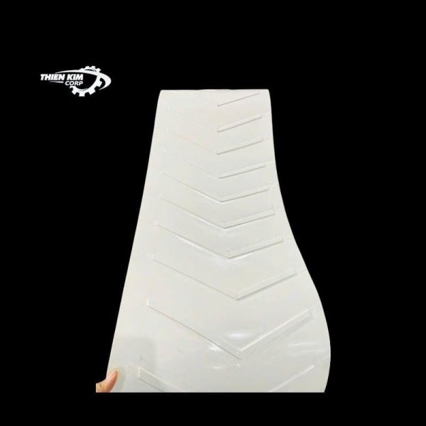 Băng tải PVC gân V trắng
