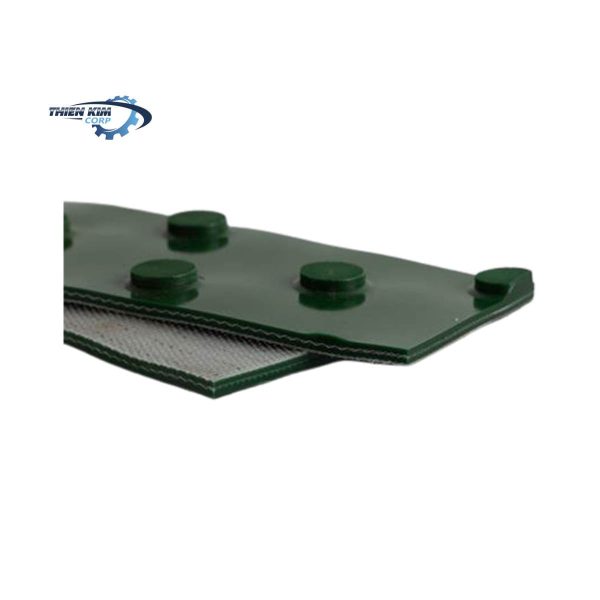 Băng tải PVC xanh hạt nút 3mm