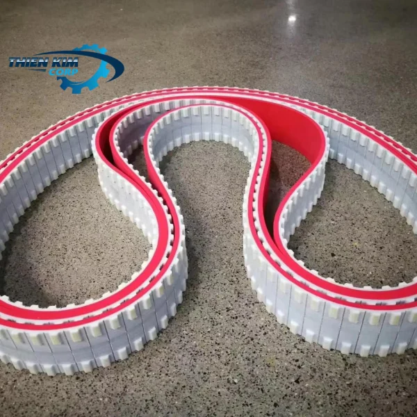 Dây curoa Pu răng dán cao su đỏ