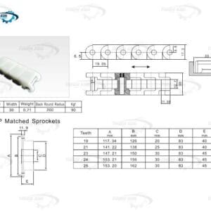 Xích Nhựa Dòng 60P
