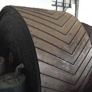 Băng tải cao su gân V 3 lớp bố gân 10mm